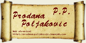 Prodana Poljaković vizit kartica